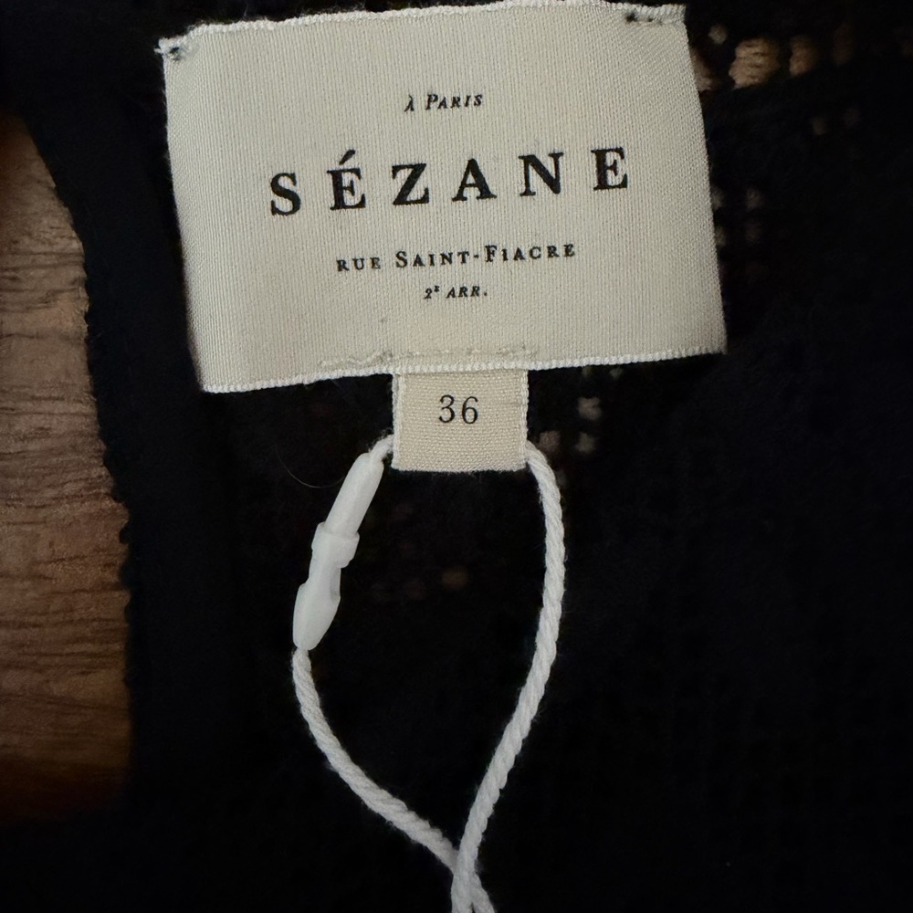Sezane Leonille Dress Black Lace mini - Picture 8 of 12